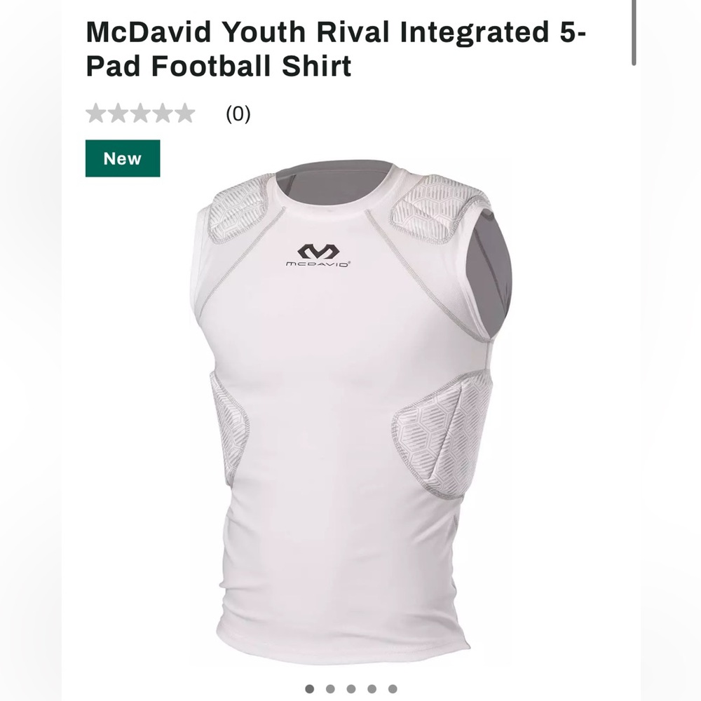 McDavid Youth Rival Integrated 5-Pad Football Shirt